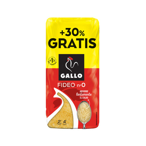 GALLO Pasta fideo nº 0 paquete de 450 g.