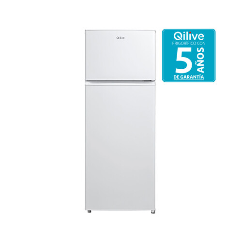 Frigorífico 2 puertas 143cm QILIVE Q.6602, CÍCLICO, clasificación energética: E, H: 143cm, A: 55cm, F: 55cm, capacidad total: 204L.