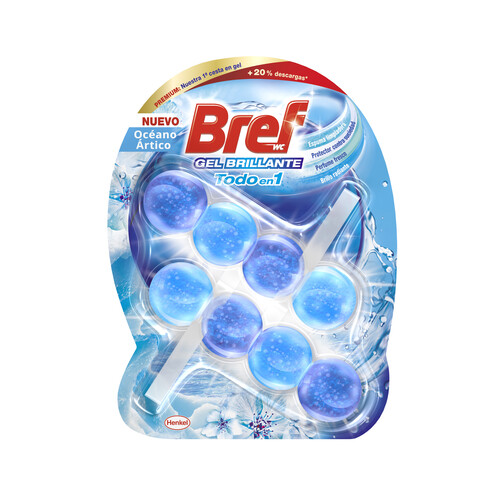 BREF Pastillas WC Océano Artico Todo en 1 BREF GEL BRILLANTE 2 uds. x 42 uds.