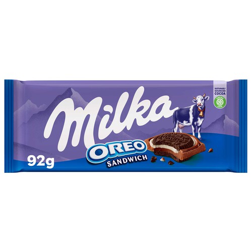 Chocolate con leche Oreo MILKA 92 g.