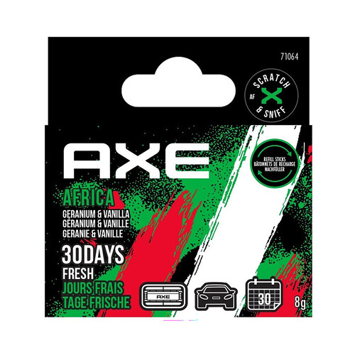 2 recambios de ambientador AXE África.