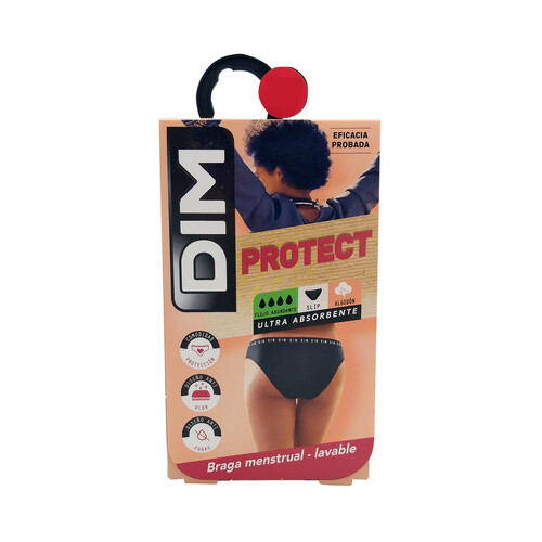 DIM Protect Braguita menstrual lavable para flujo abundante talla 44 - 46.