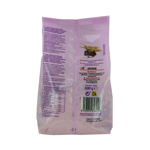 PRODUCTO ALCAMPO Muesli crujiente con pepitas de chocolate sin azúcares añadidos 500 g.