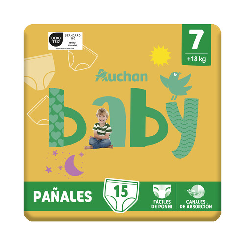 PRODUCTO ALCAMPO Baby Pants (braguitas) de aprendizaje talla 7 (+18 kg) 15 uds.