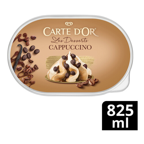 CARTE D´OR Les desseerts Tarrina de helado vainilla y café con salsa de chocolate 825 ml.