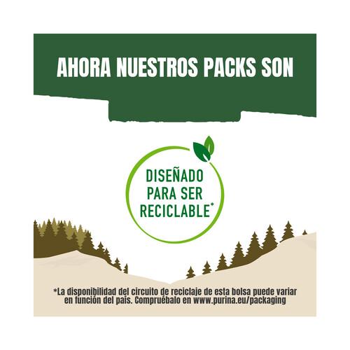 PURINA Adventuros Snacks para perros con sabor a jabalí, ricos en carne y bajos en grasas 90 g.