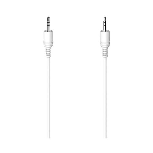 Cable audio JACK 3,5mm QILIVE macho a macho de 1m, colro blanco.