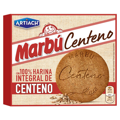 ARTIACH Marbú Galletas de centeno integral 380 g.