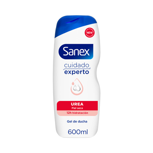 SANEX Cuidado experto urea Gel para ducha o baño ultra hidratante, para pieles secas 600 ml.