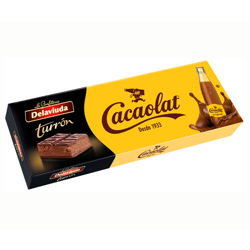 DELAVIUDA Turrón de praliné cacaolat 140 g.