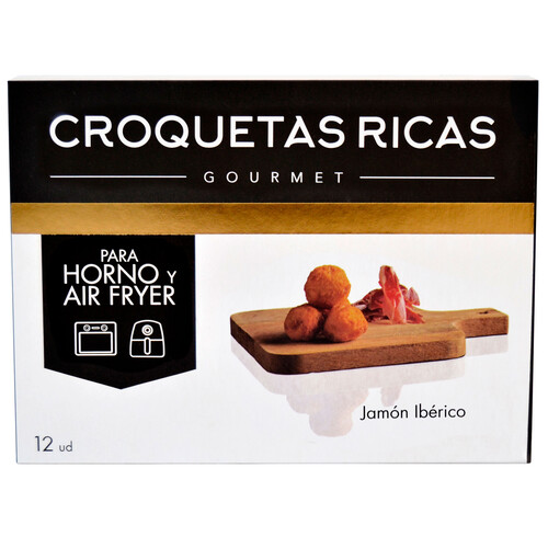 CROQUETAS RICAS Croquetas de jamón ibérico ideales para horno o airfryer 300 g.