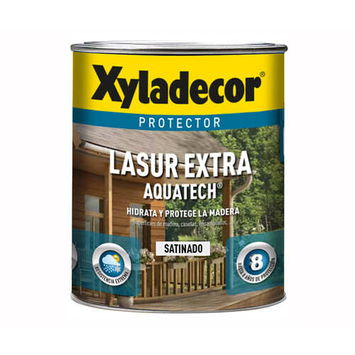 Protector satinado para madera, interior - exterior, XYLADECOR Lasur Max Aquatech, 750ml,