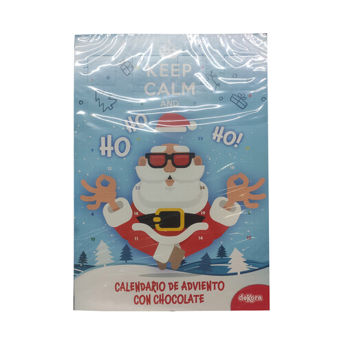 DEKORA Calendario de adviento con figuritas de chocolate con leche 75 g.