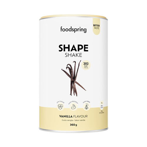 FOODSPRING Batido proteinas sabor vainilla, sustitutivo de una comida 360 g.