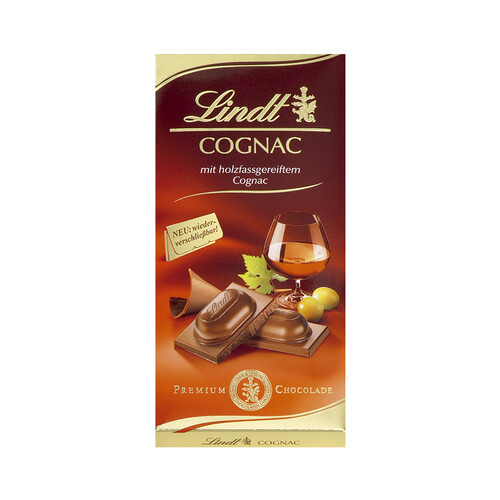 LINDT Chocolate relleno de Cognac 100 g.