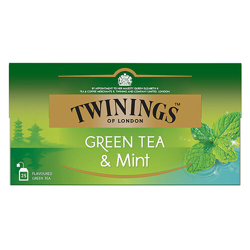 TWININGS Té verde con menta 25 uds. 50 g.