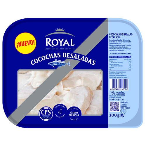 ROYAL Bacalao desalado cocochas 200 gr.