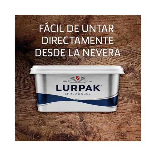 LURPAK Materia grasa (78%) fácil de untar, ligeramente salada tarrina 200 g.