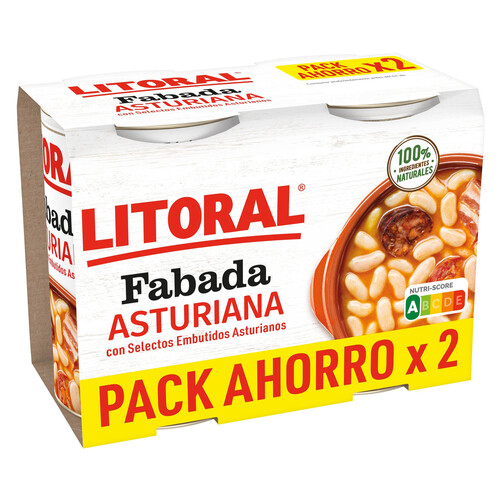 LITORAL Fabada asturiana pack de 2 uds. x 420 g.