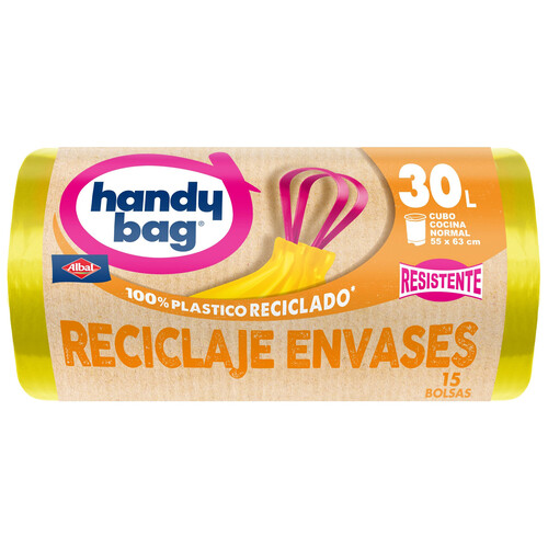 ALBAL Handy bag Bolsas de basura resistentes, 30 l, 15 uds.