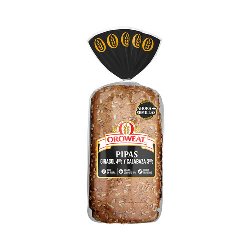 OROWEAT Pan de molde con pipas de girasol, calabaza y semillas de amapola 590 g.