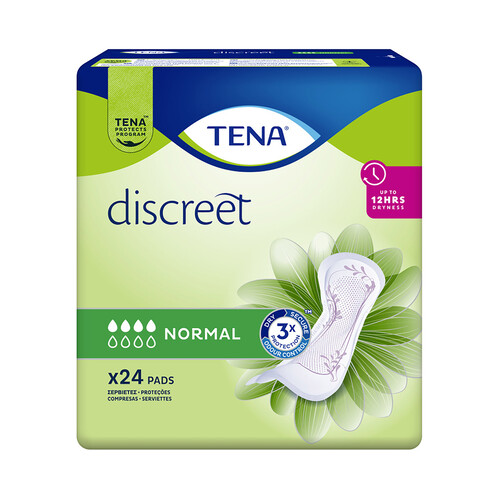 TENA Discreet Compresas incontinencia normal para perdidas de orina 24 uds.