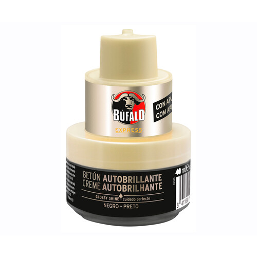 BÚFALO Crema con aplicador para calzado negro BUFALO 40 ml.