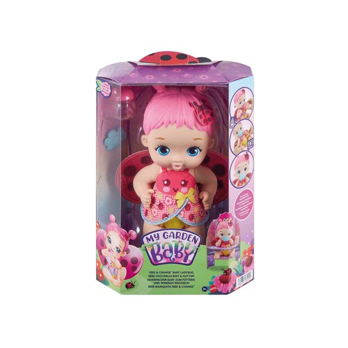 MY GARDEN BABY Mariposas hago pipí Muñeco de juguete con manta mariposa, biberón y pañal, modelos surtidos, regalo para niños y niñas +18 meses (MATTEL GYP09)