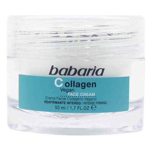 BABARIA Collagen vegan Crema facial de uso dario con acción reafirmante, antiedad y antiflacidez 50 ml.