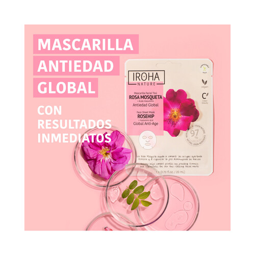 IROHA NAUTRE Mascarilla facial antiedad con Rosa Mosqueta.