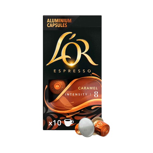 L'OR ESPRESSO Café en cápsulas sabor caramelo 10 uds. 52 g.