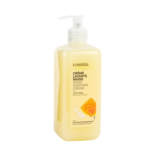 COSMIA Jabón de manos con textura crema y aroma a leche y miel 500 ml.