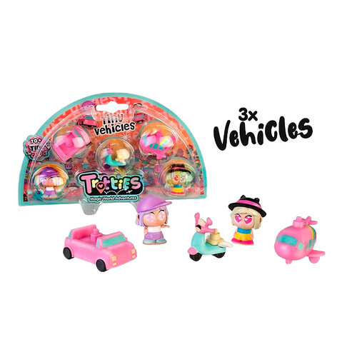 Pack de 5 Tiny TROTTIES con vehículos