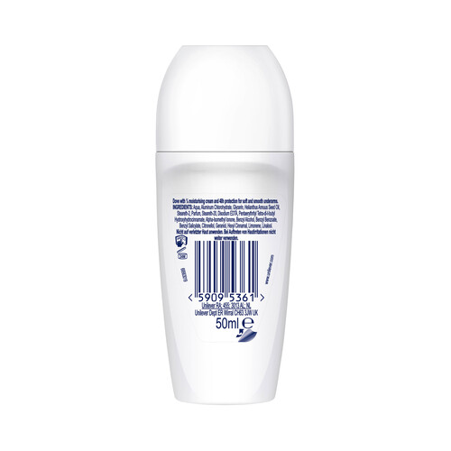 DOVE Classic Desodorante roll on para mujer con protección antitranspirante hasta 48 horas 50 ml.