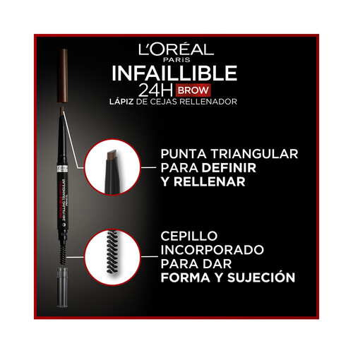 L´ORÉAL PARIS Infaillible brows 24h  tono 7.0 Blonde Lápiz de ojos  y perfilador de cejas de larga duración.