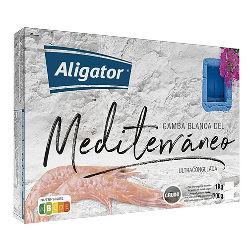 ALIGATOR Gamba blanca cruda entera ALIGATOR 1 KG.