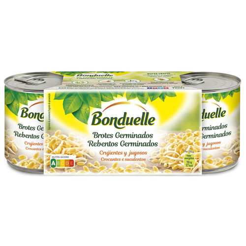 BONDUELLE Brotes de soja germinado pack 3 uds. x 90 g.