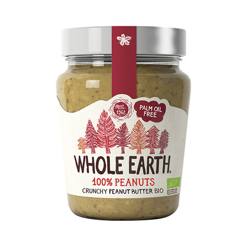 WHOLE EARTH Crema crujiente de cacahuete ecológicos 227 g.