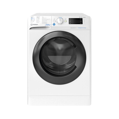 Lavadora secadora INDESIT BDE 96435WKVSPT, capacidad lavado/secado: 9KG/6KG, clasificación energética: D/B, 1400RPM, H: 85cm,A: 59,5cm,F: 54cm.