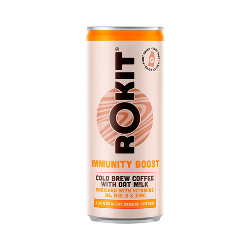 ROKIT Immunity boost cold brew Café con leche de avena 250 ml .