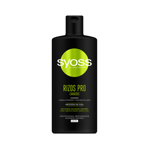 SYOSS Champú hidratante para cabellos ondulados o rizados SYOSS Rizos pro 440 ml.