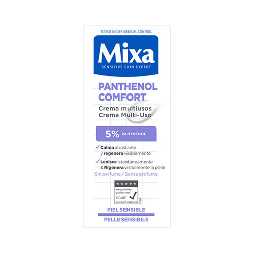 MIXA Panthenol control Crema corporal calmante y regenerante, para pieles sensibles 50 ml.