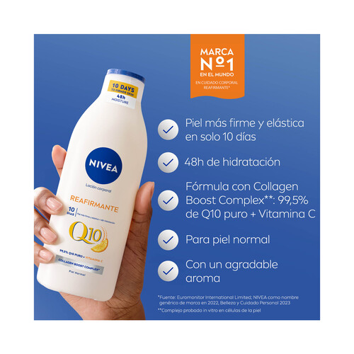 NIVEA Q10 Loción corporal (body milk) reafirmante, para pieles normales 250 ml.