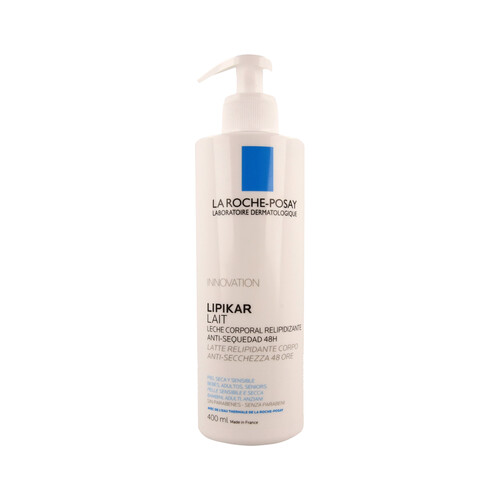 LA ROCHE POSAY Leche corporal relipidizante, para pieles secas y sensibles LA ROCHE POSAY Lipikar 400 ml.