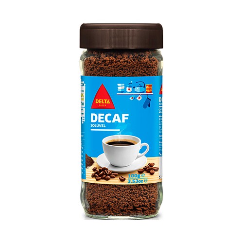 DELTA Café soluble descafeinado 100 g.