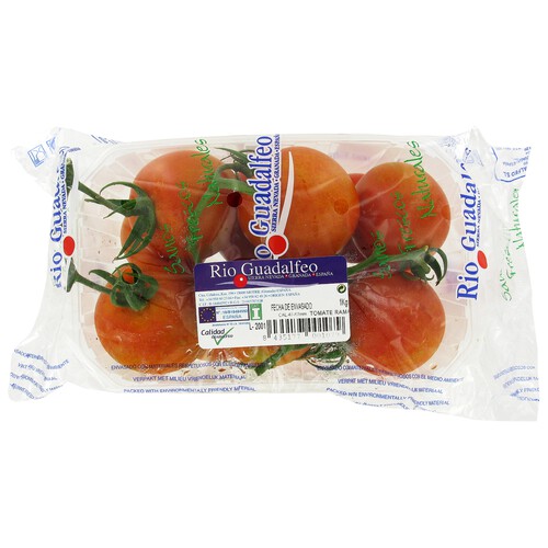 Tomates en rama cesta de 1 kg.