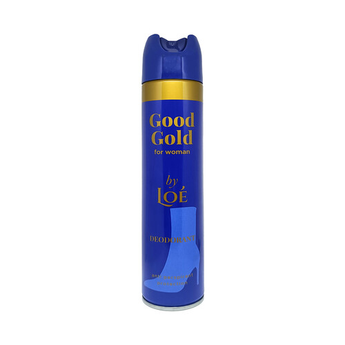 LOÉ Good gold Desodorante en spray para mujer con protección antitranspirante 200 ml.