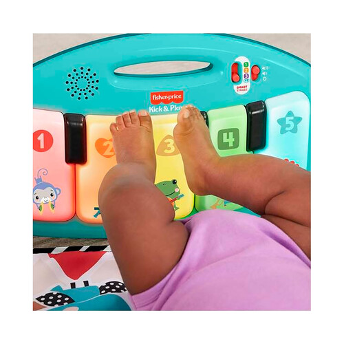 FISHER PRICE Glow & Grow Kick Play Piano GYM, Alfombra con Piano.