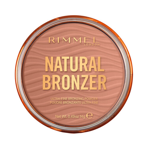 RIMMEL Natural bronzer tono 001 Maquillaje en polvo, con efecto bronceado y con acabado natural.