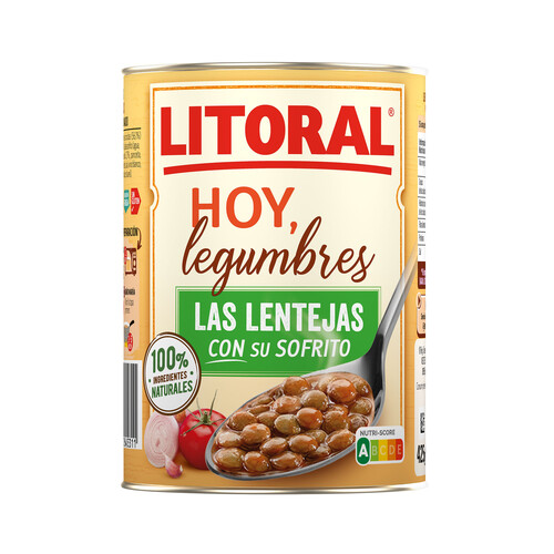 LITORAL Lentejas de la Abuela cocinadas LITORAL 435 g.